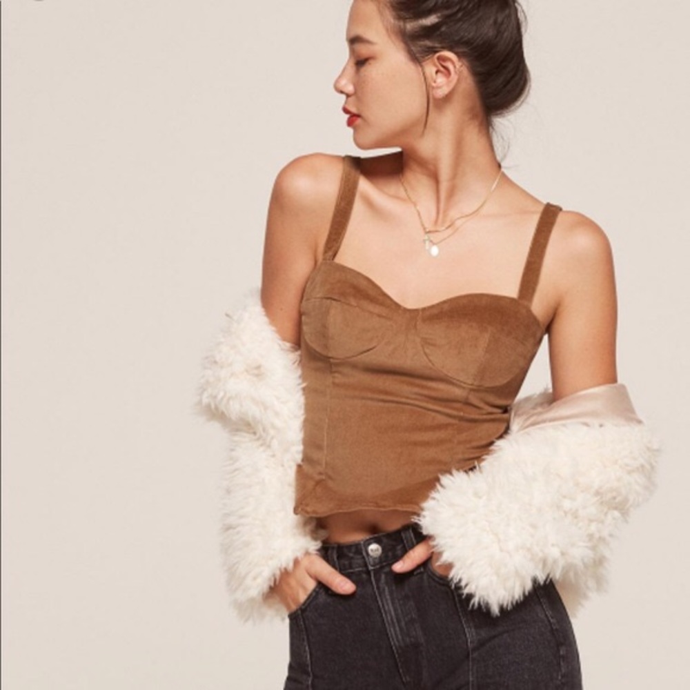 Carter Top Camel Corduroy Bustier Style